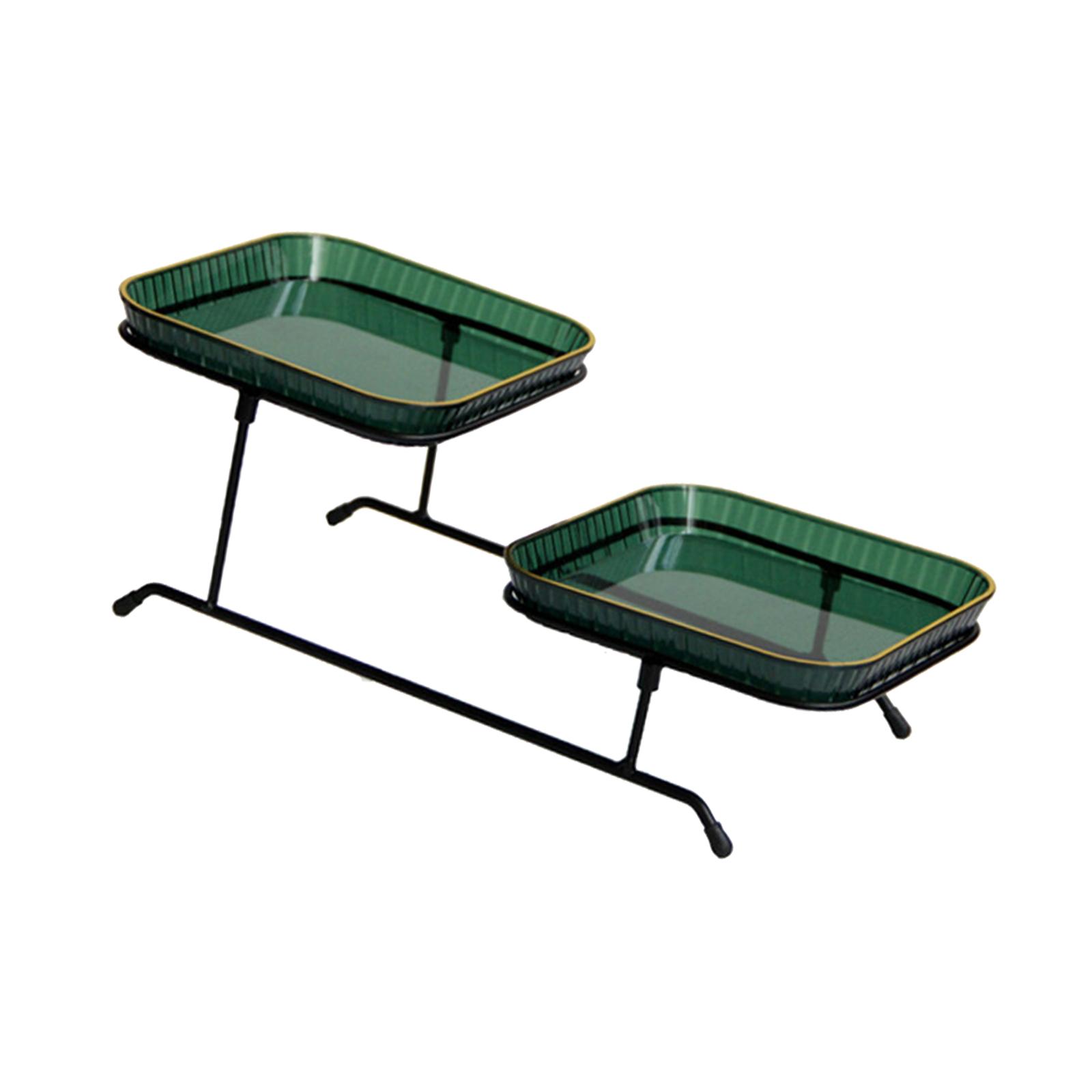 Cupcake Stand Tier - Luxury 2 Tier Serving Platter Removable