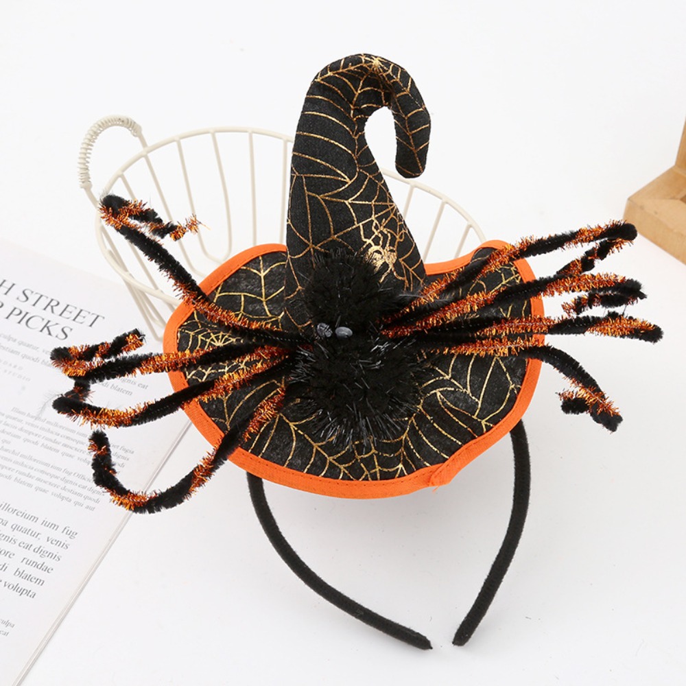 Party Hat Cone - Cute Spider Halloween Witch Hat Headband