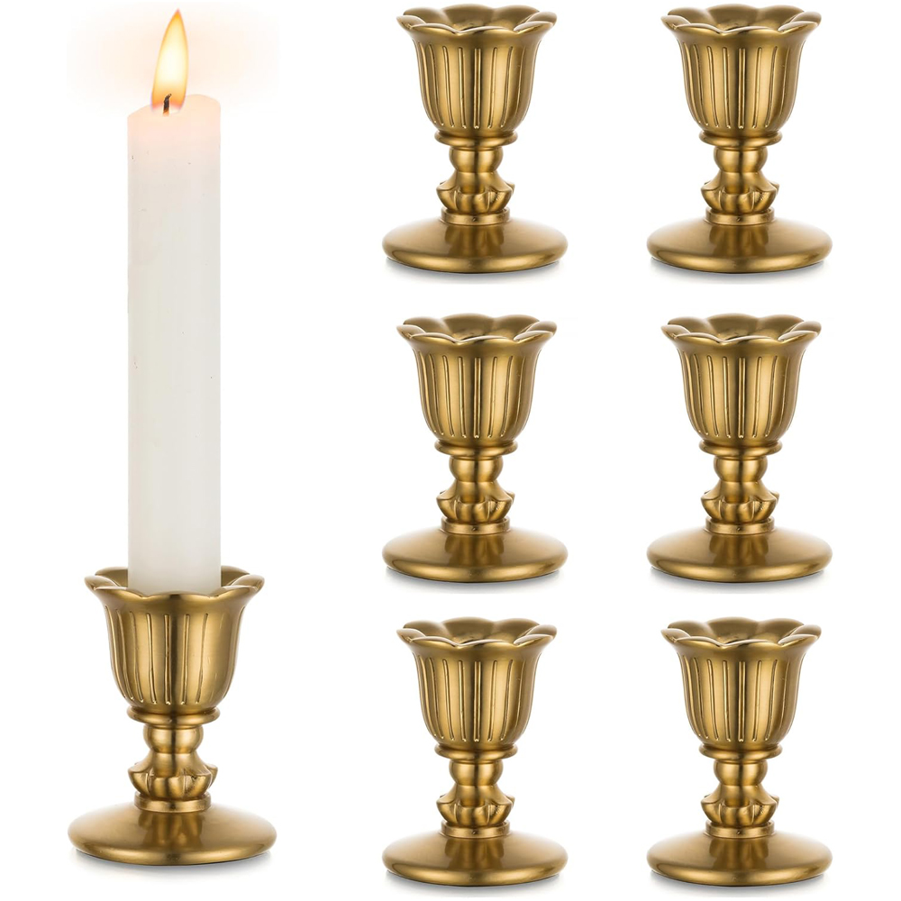 Centerpiece Stick - Vintage Candlestick Candle Holders Brass Taper