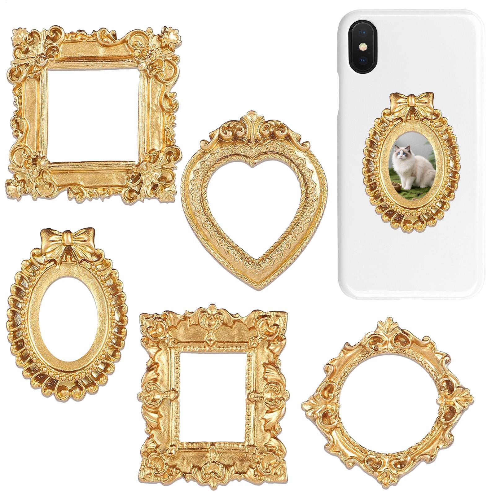 Photo Booth Frame - 5PCS Gold Vintage Photo Frame Art