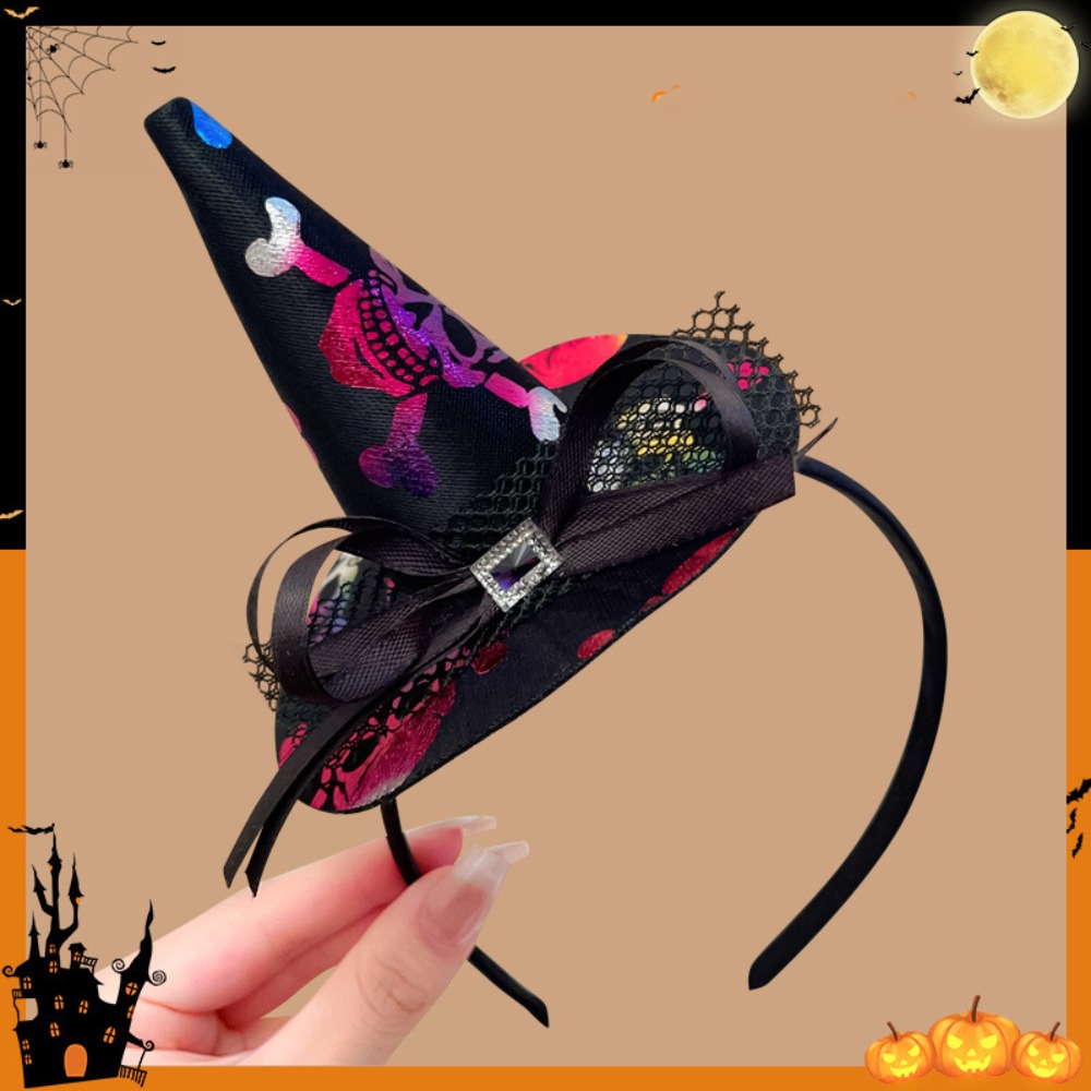 Party Hat Cone - Cute Spider Halloween Witch Hat Headband