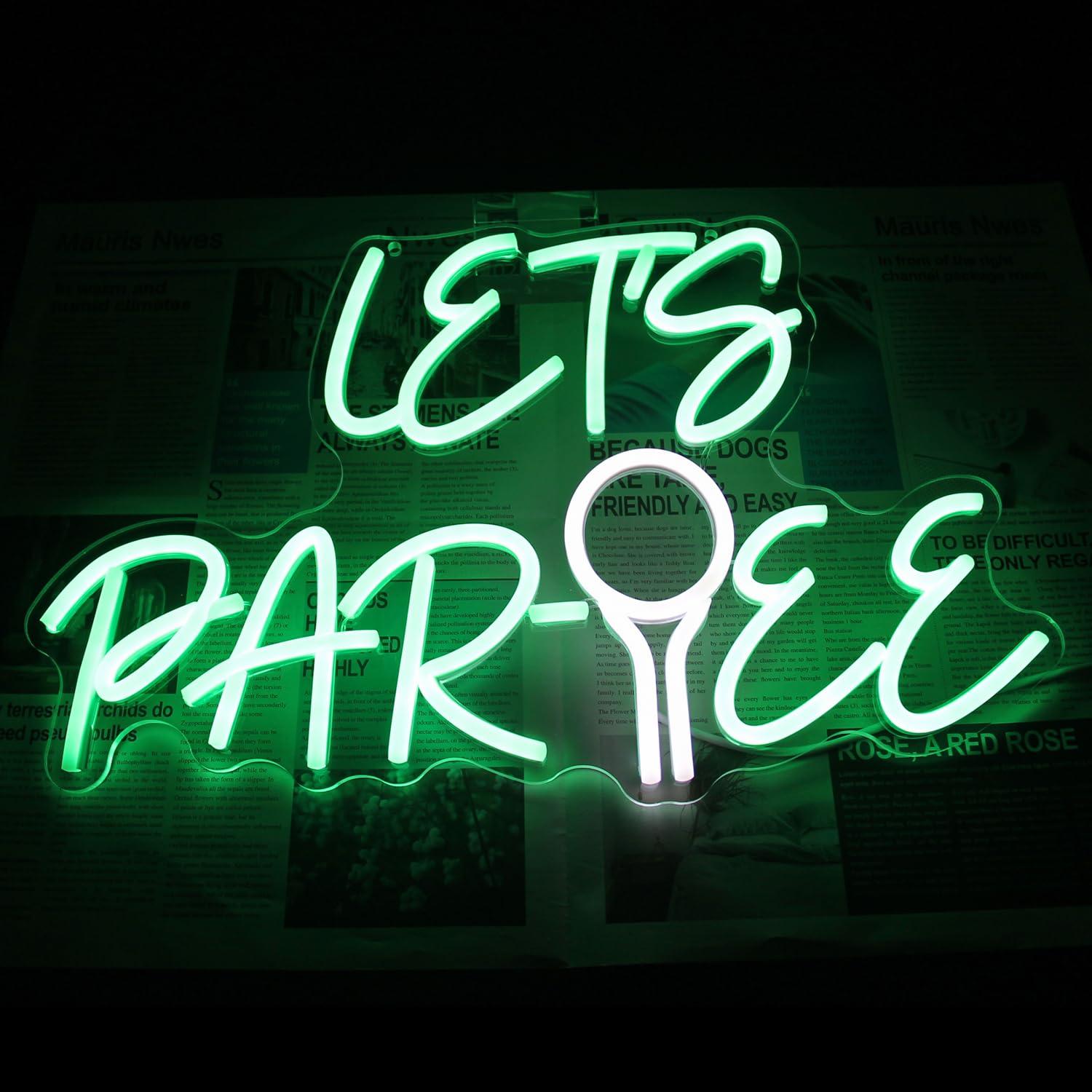 Let's Par Tee Neon Sign Golf B - Neon Sign Party review and price