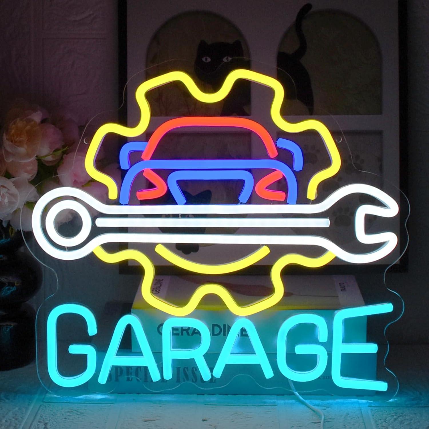 Garage Neon Sign USB Powered L - Neon Sign Party review and price