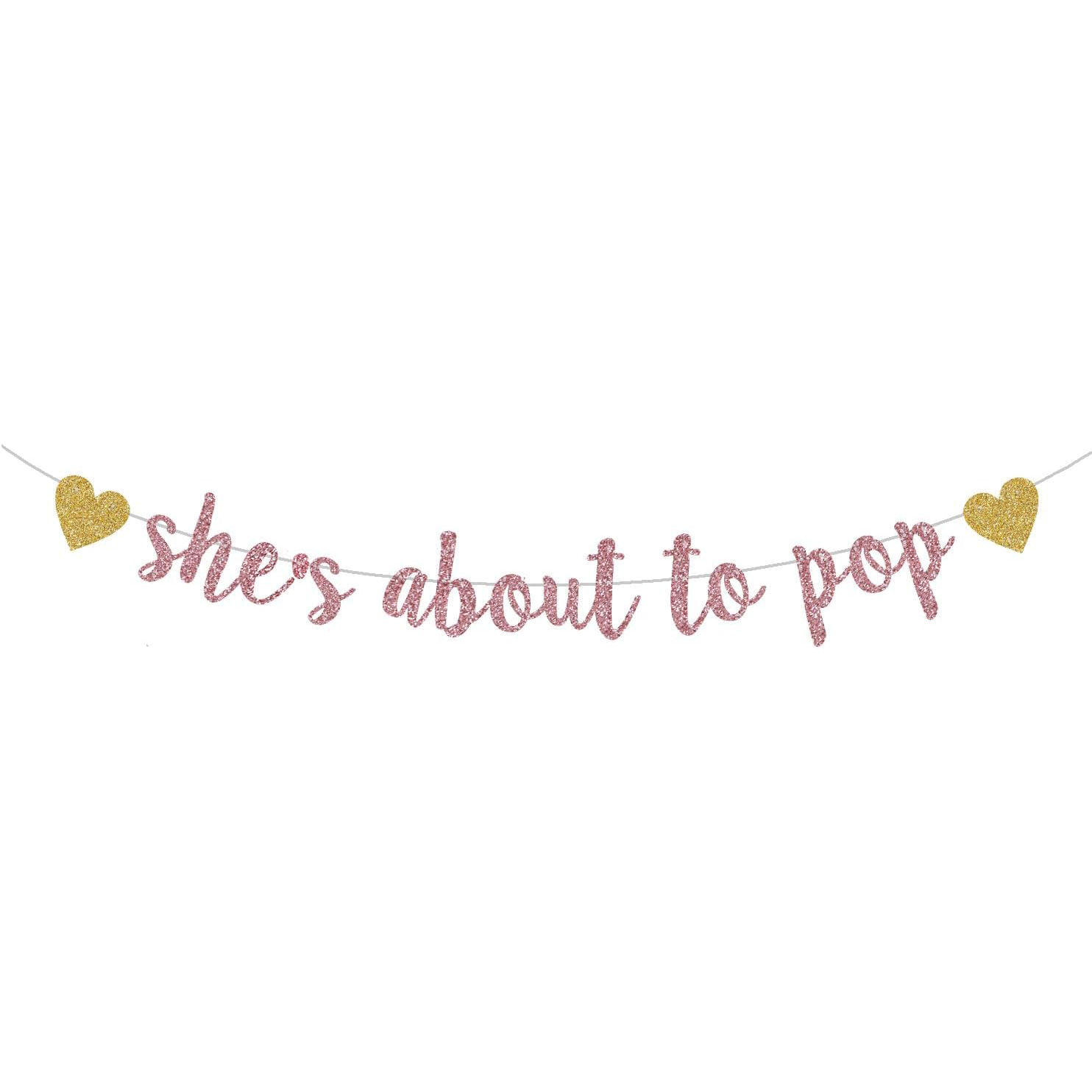 She's About to Pop Banner,Rose - Party Banner Gold review and price