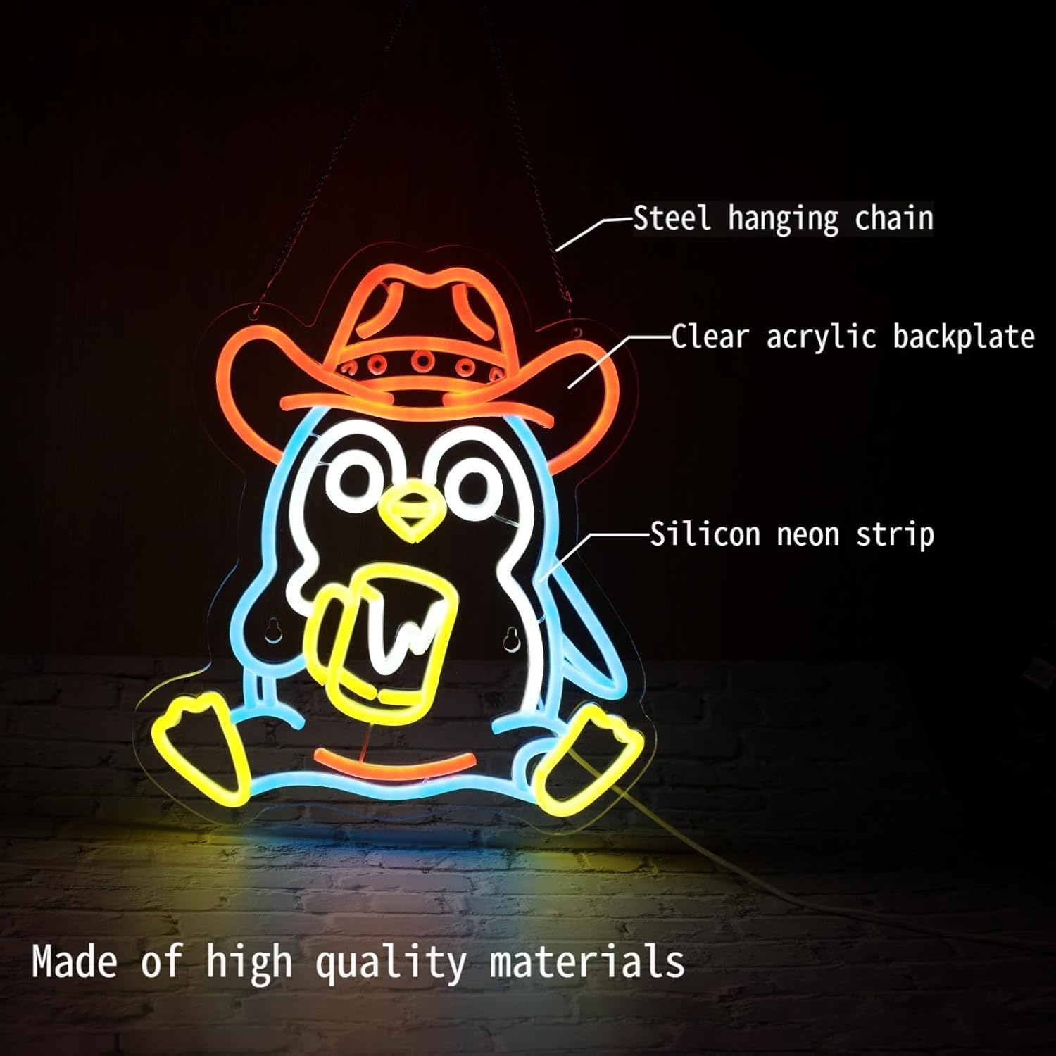 Penguin Neon Sign USB Powered  - Neon Sign Party review and price