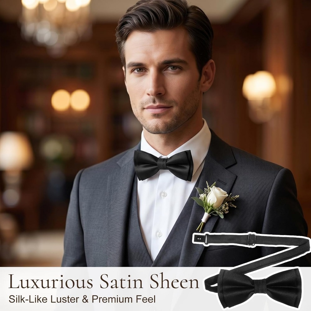 Men's Bow Ties, 2-Pack Solid C - Event & Party Supply review and price