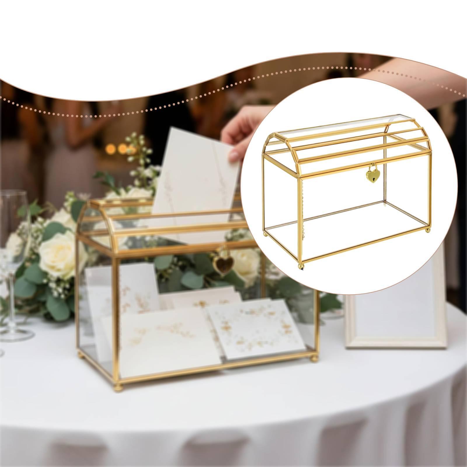 Glass Wedding Card Box Storage - Event Party Box review and price