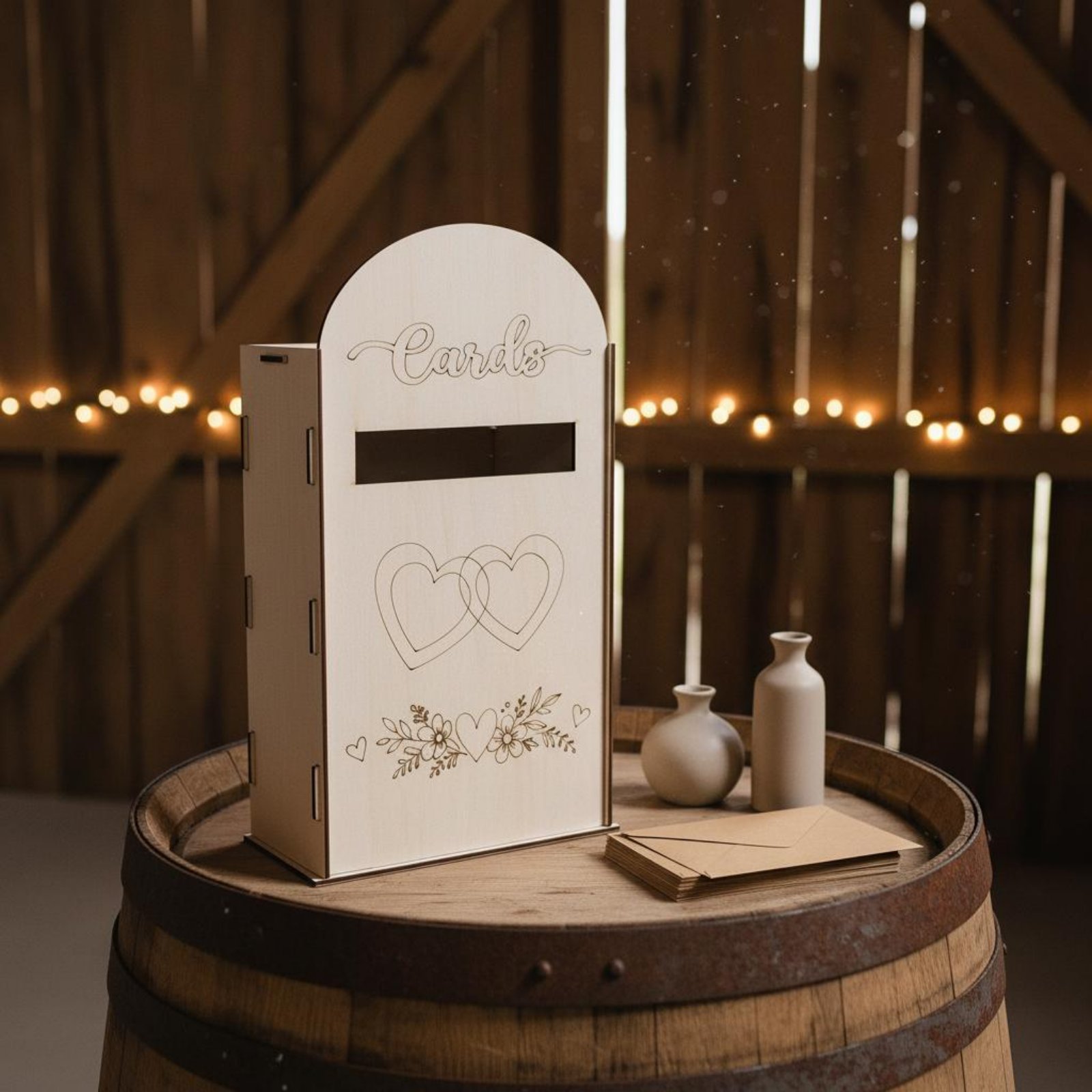 Wooden Wedding Card Box Laser  - Event Party Box review and price