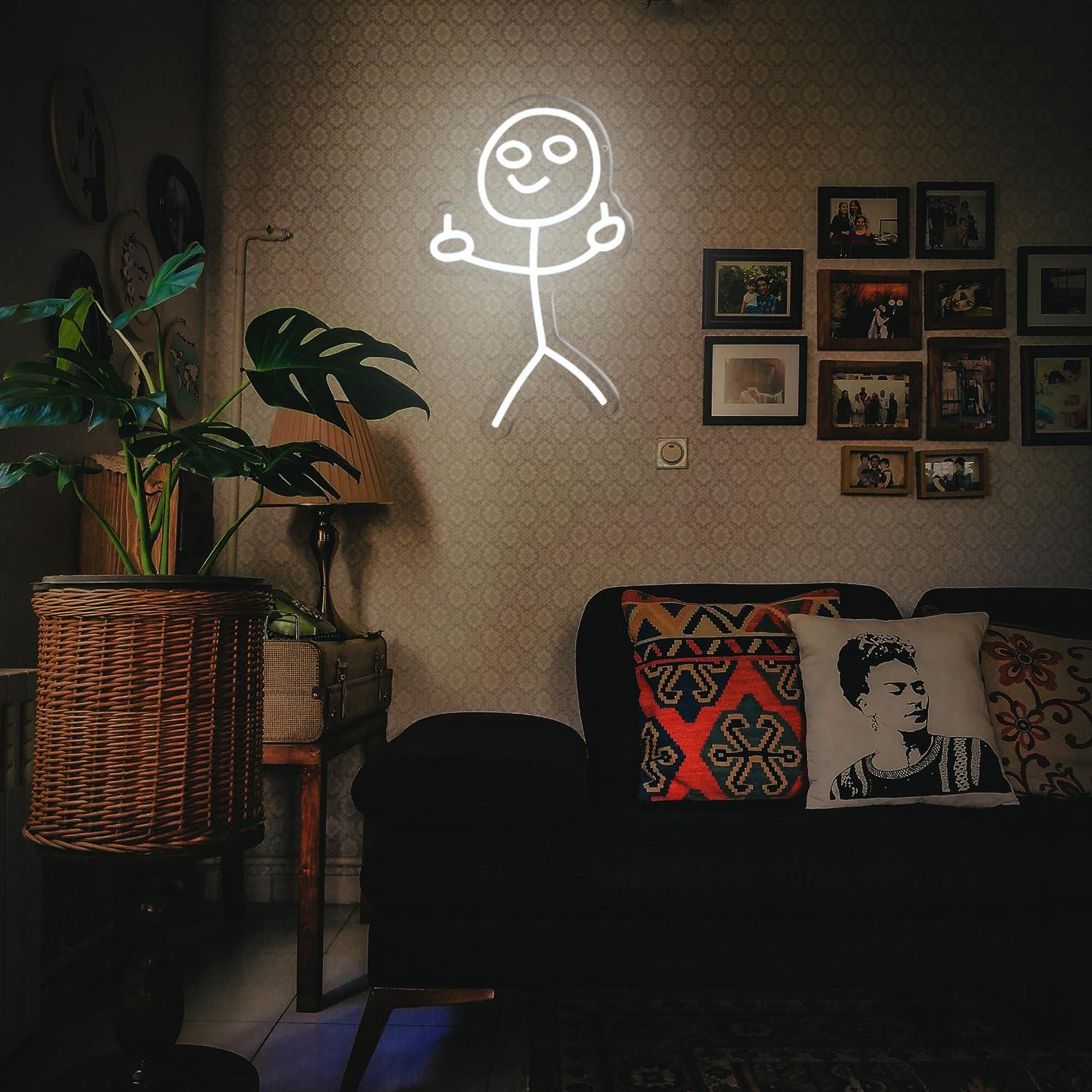 Funny Middle Finger Stickman N - Neon Sign Party review and price