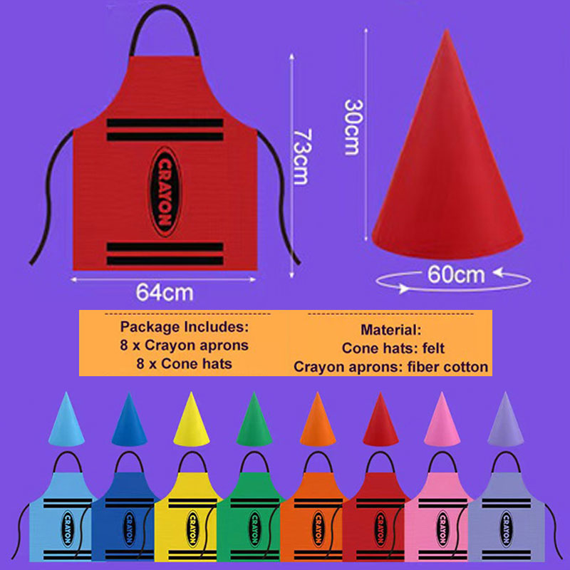 Colorful Crayon Themed Gnome S - Party Hat Cone review and price