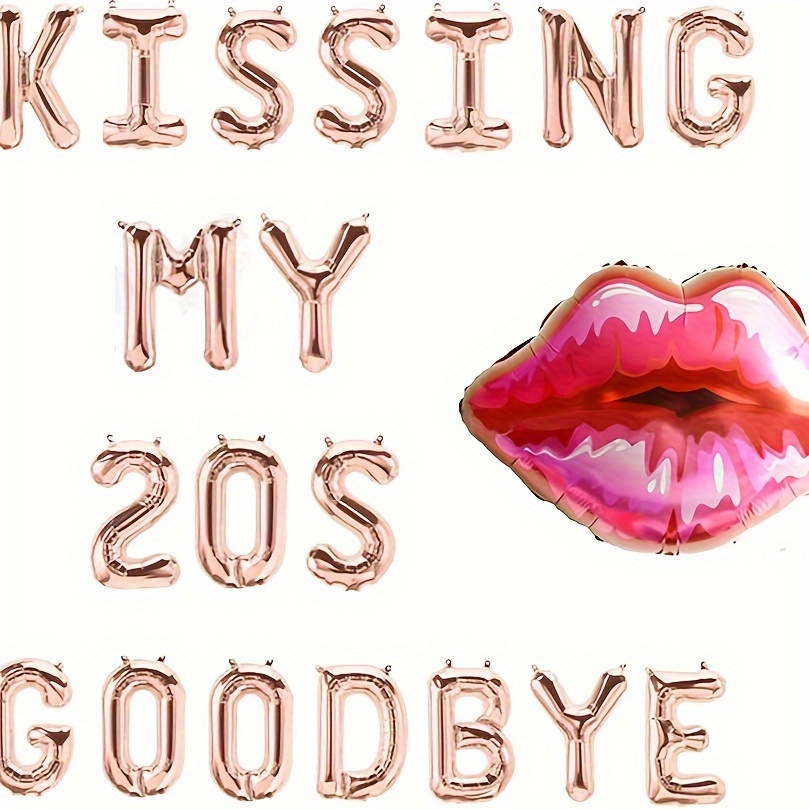 Kissing My 20s Goodbye Decorat - Party Banner Gold review and price