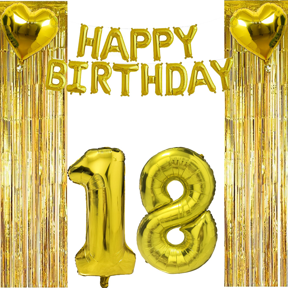 Happy Birthday Banner Balloon  - Party Banner Gold review and price