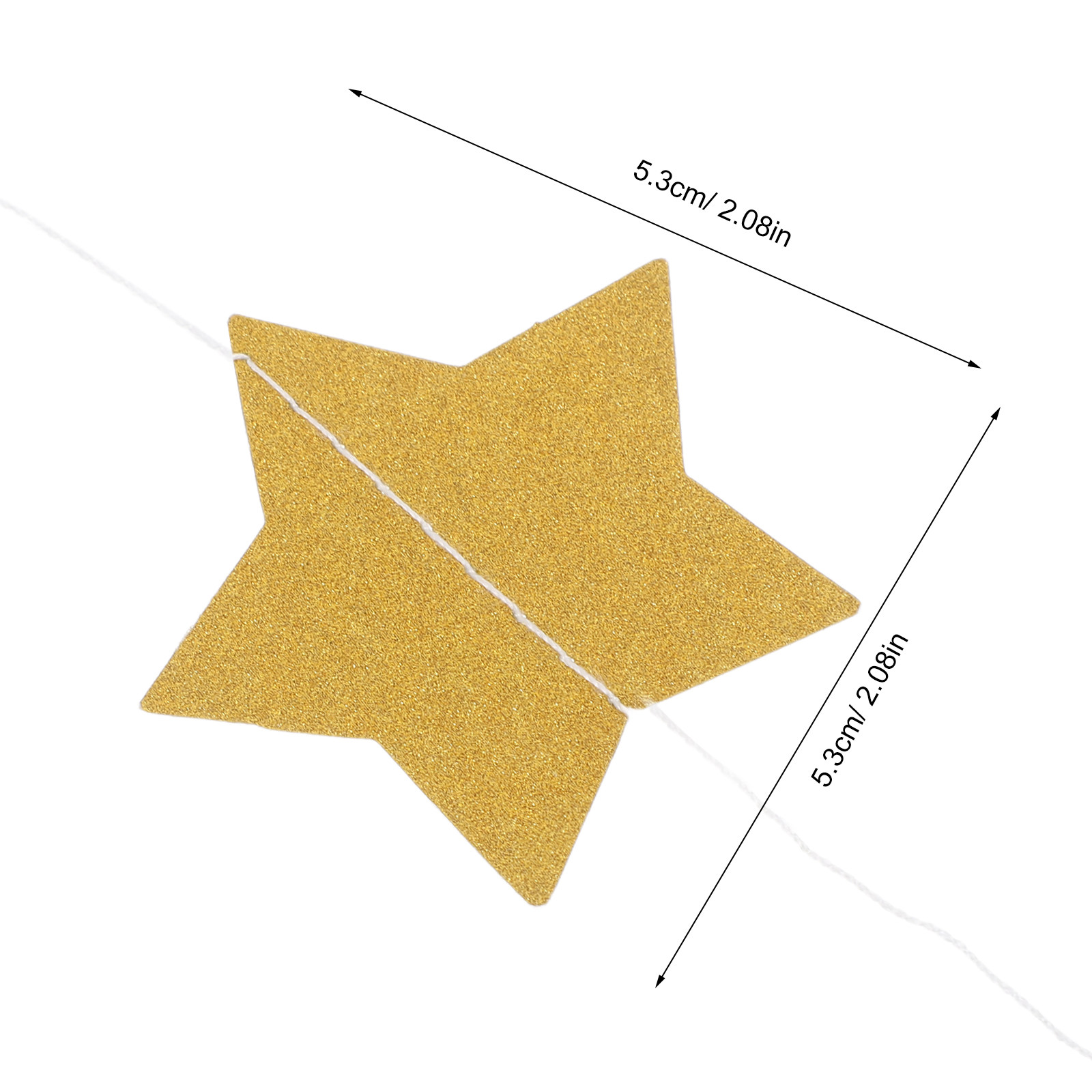 2Pcs Gold Star Garland Banner  - Party Banner Gold review and price