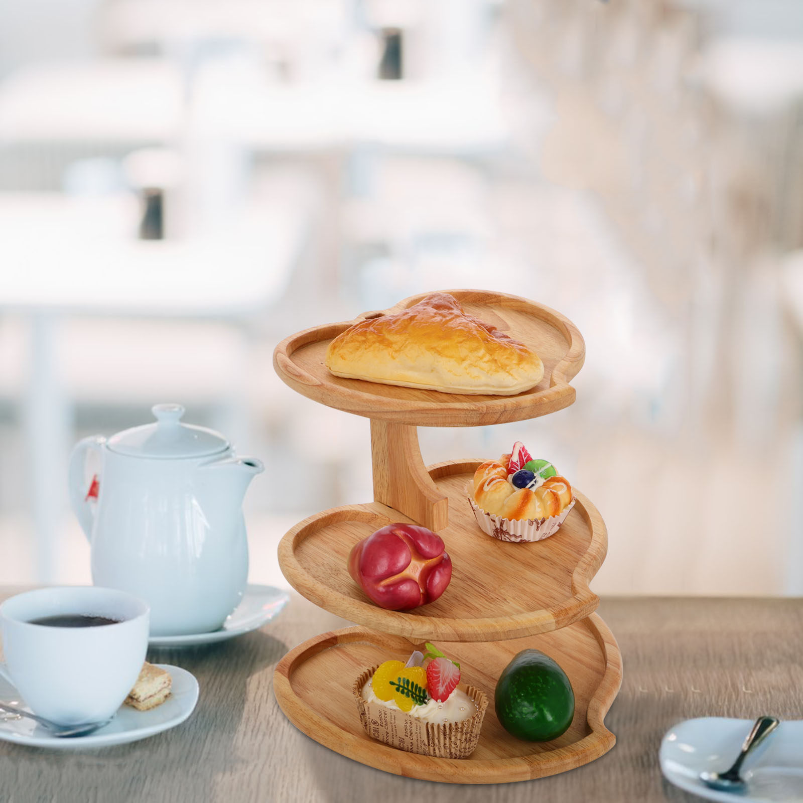 3 Tier Heart Shaped Wood Servi - Cupcake Stand Tier review and price